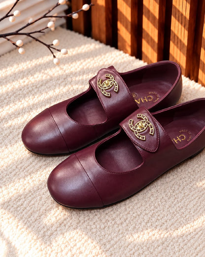 Chanel Ballerina - Burgundy