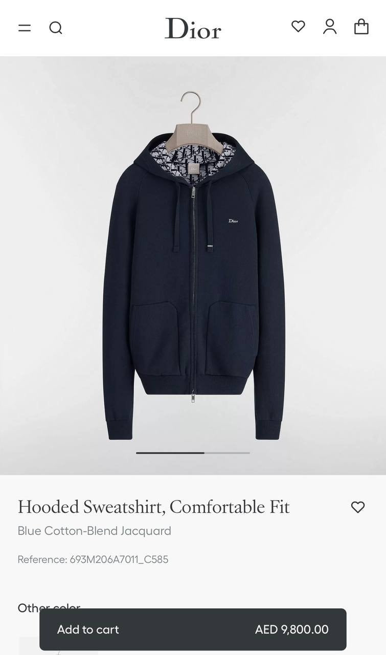 Dior Hoodie - Navy Monogram