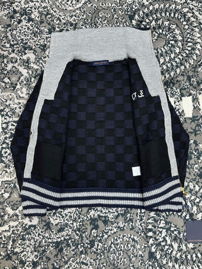 Louis Vuitton Zip-Front Sweater - Navy