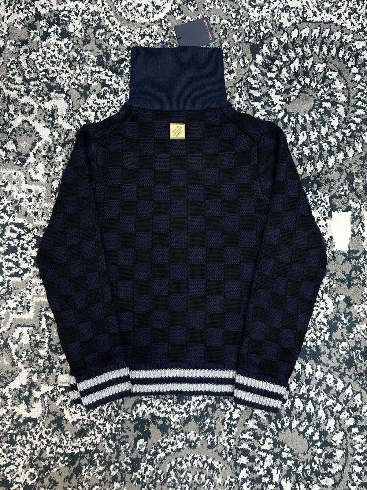 Louis Vuitton Zip-Front Sweater - Navy