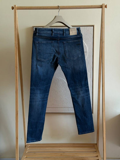 Zegna Slim-Straight Jeans Pants - Blue