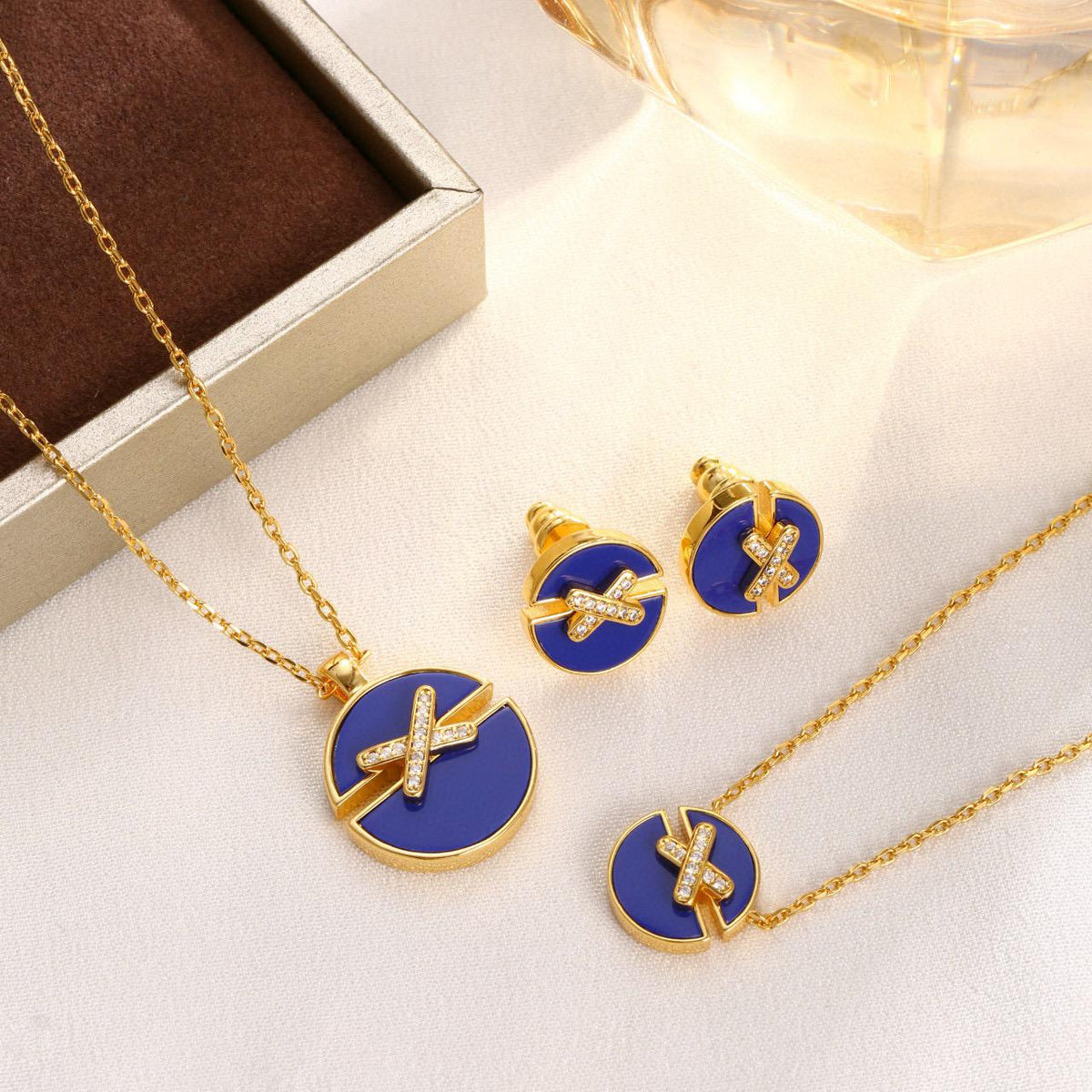 Choumet Jewelry Set - Gold & Blue