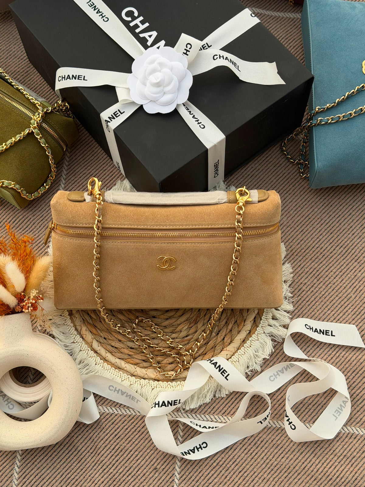 Chanel Rectangular Shoulder Bag - Beige