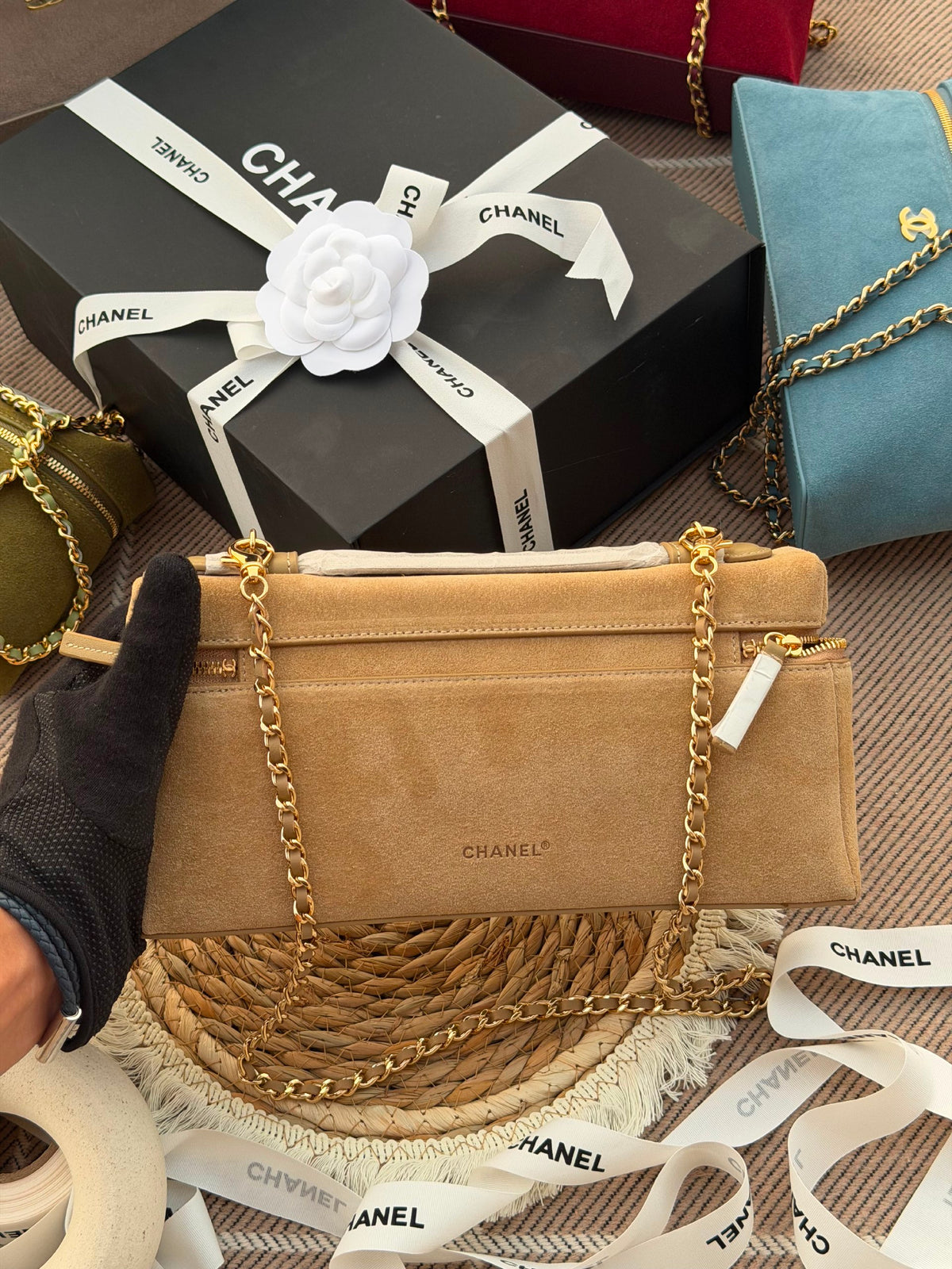 Chanel Rectangular Shoulder Bag - Beige