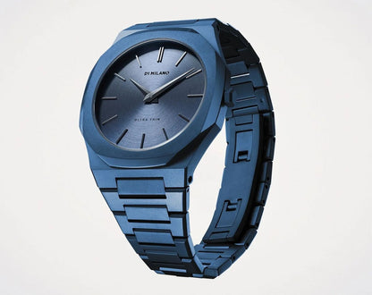 D1 Milano Watch Blue Case Grey Blue Dial - 