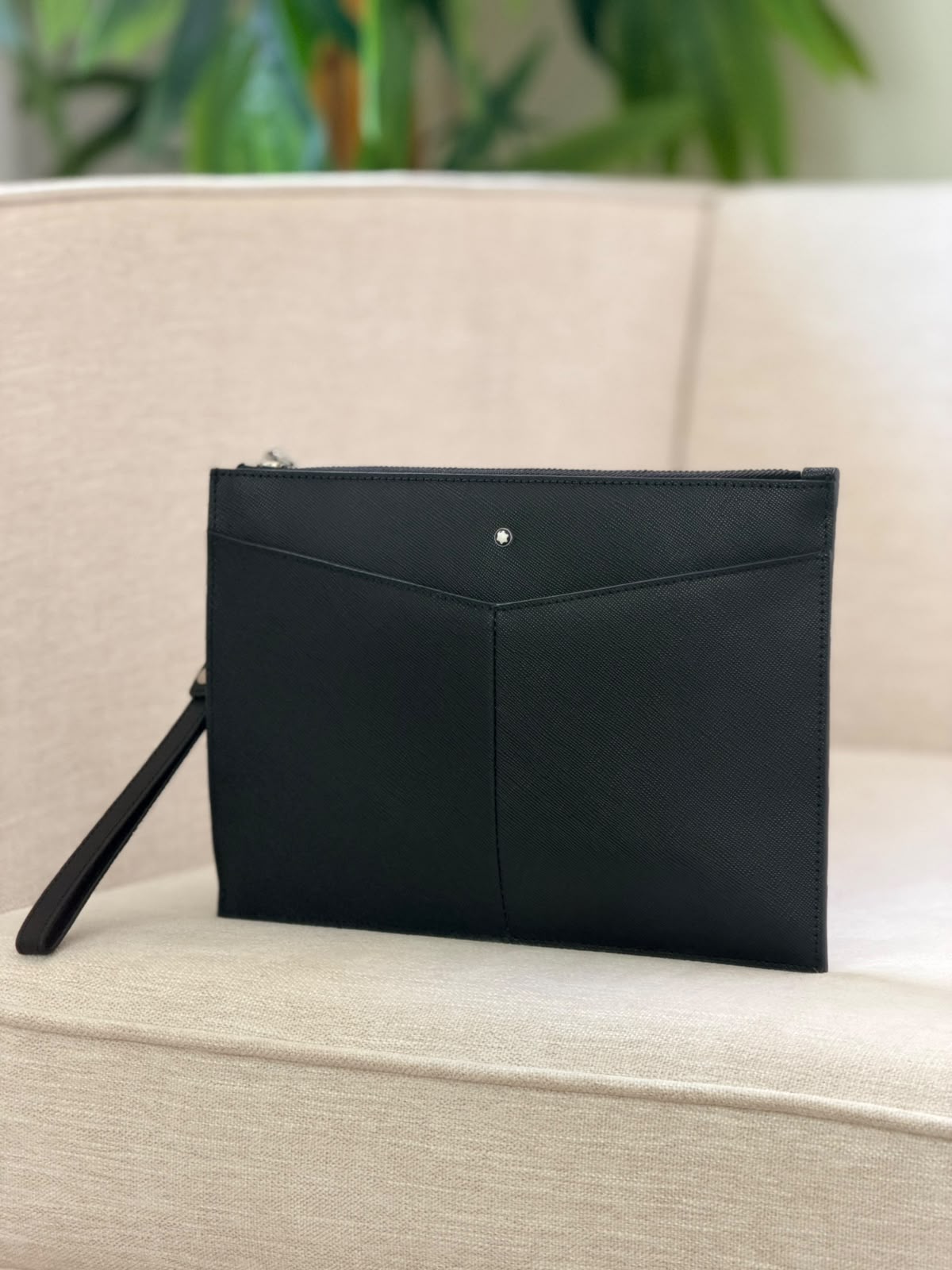 Montblanc V-Cut Pocket Clutch - Black