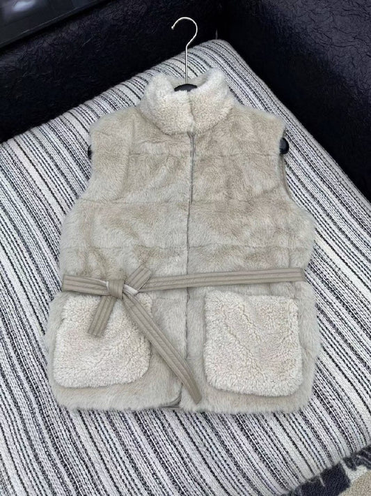 Moncler Belted Jacket - Beige