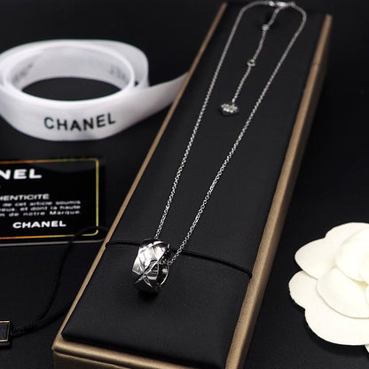 Chanel Necklace Faceted Orb - Silver