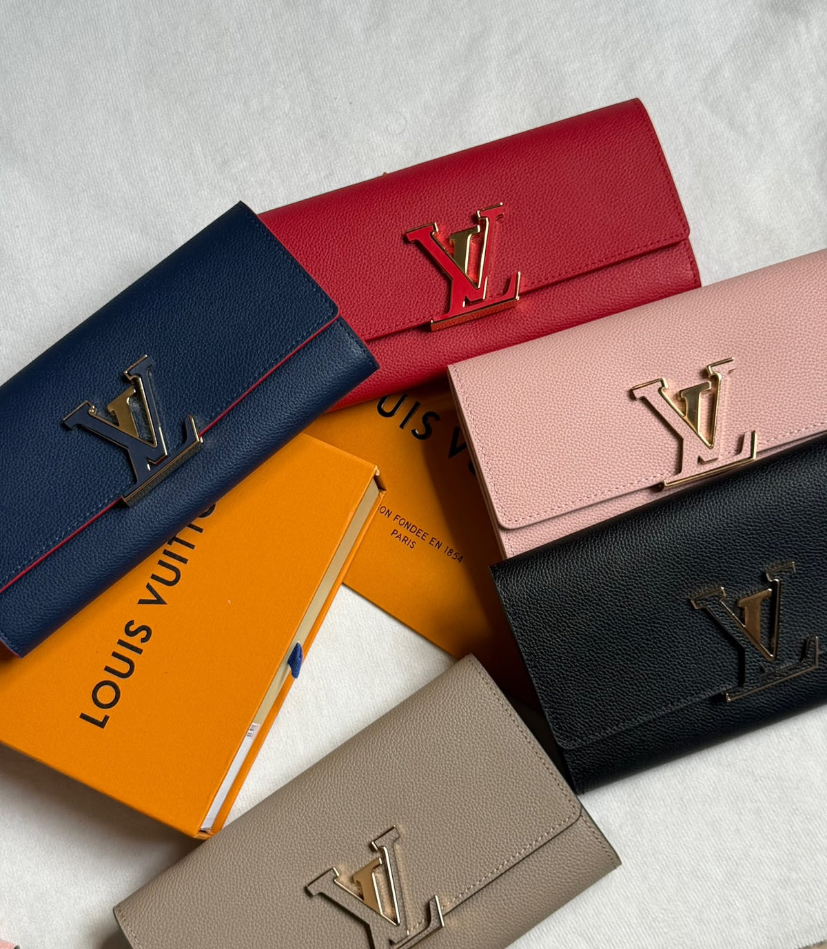 Louis Vuitton Wallet - Black, Navy, Beige, Pink, Red