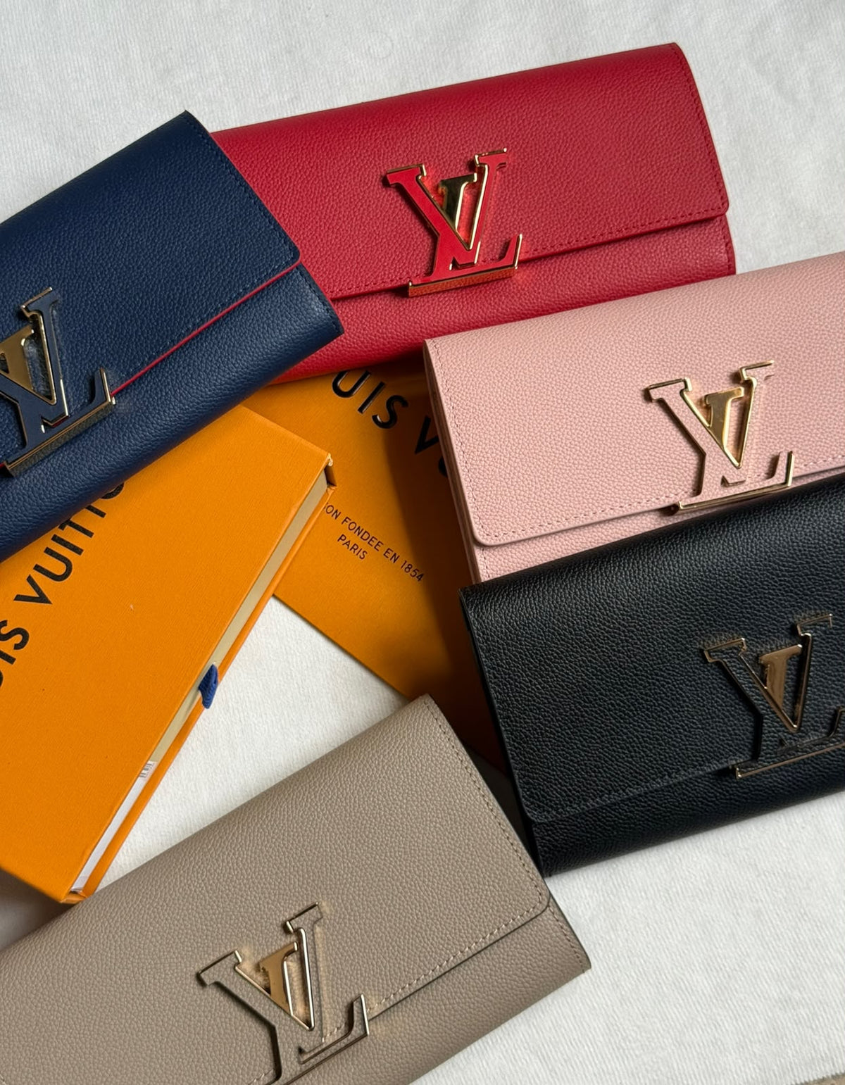 Louis Vuitton Wallet - Black, Navy, Beige, Pink, Red