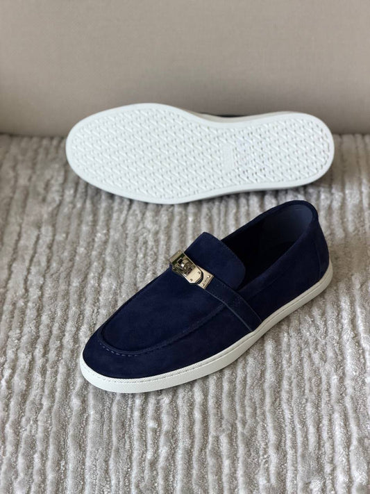 Hermès Loafers - Navy