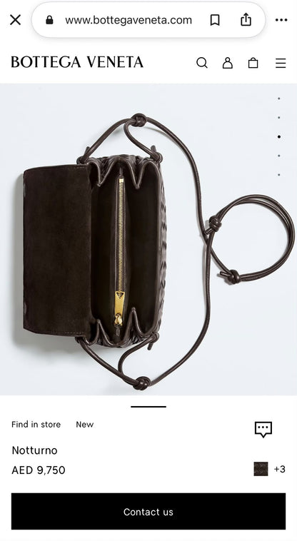 Bottega Veneta Notturno Crossbody Bag - Brown