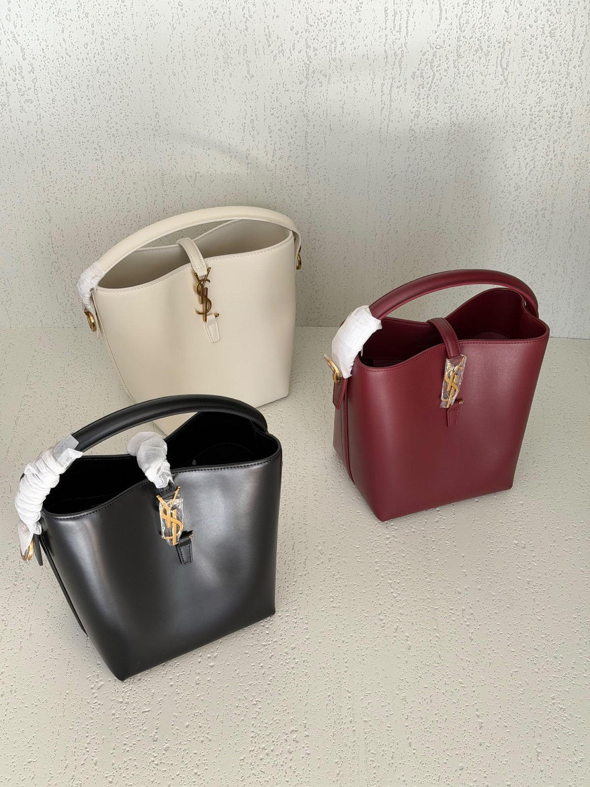 Saint Laurent Handbag - Burgundy, White, Black