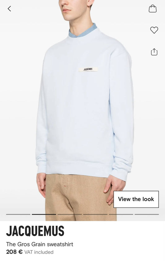 Jacquemus Sweatshirt - Light Blue