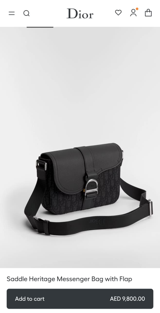 Christian Dior Flap Messenger Bag - Black
