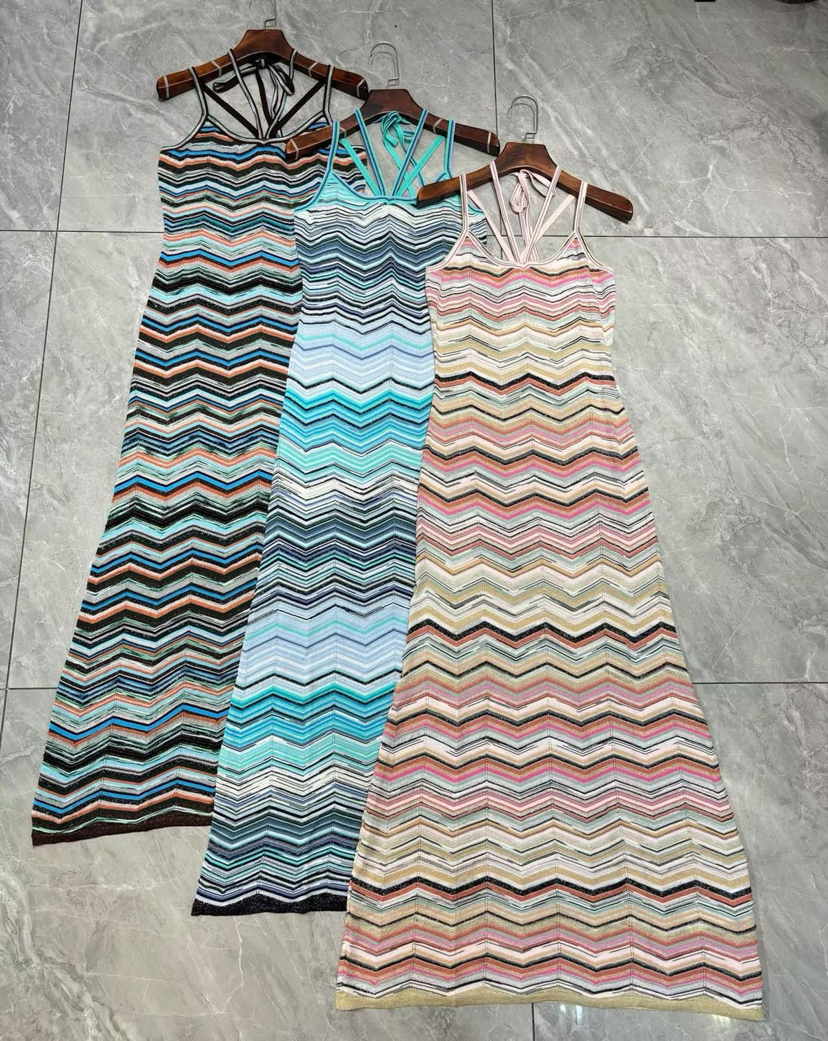 Missoni Zigzag Dress - White, Black, Blue