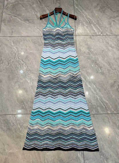 Missoni Zigzag Dress - White, Black, Blue