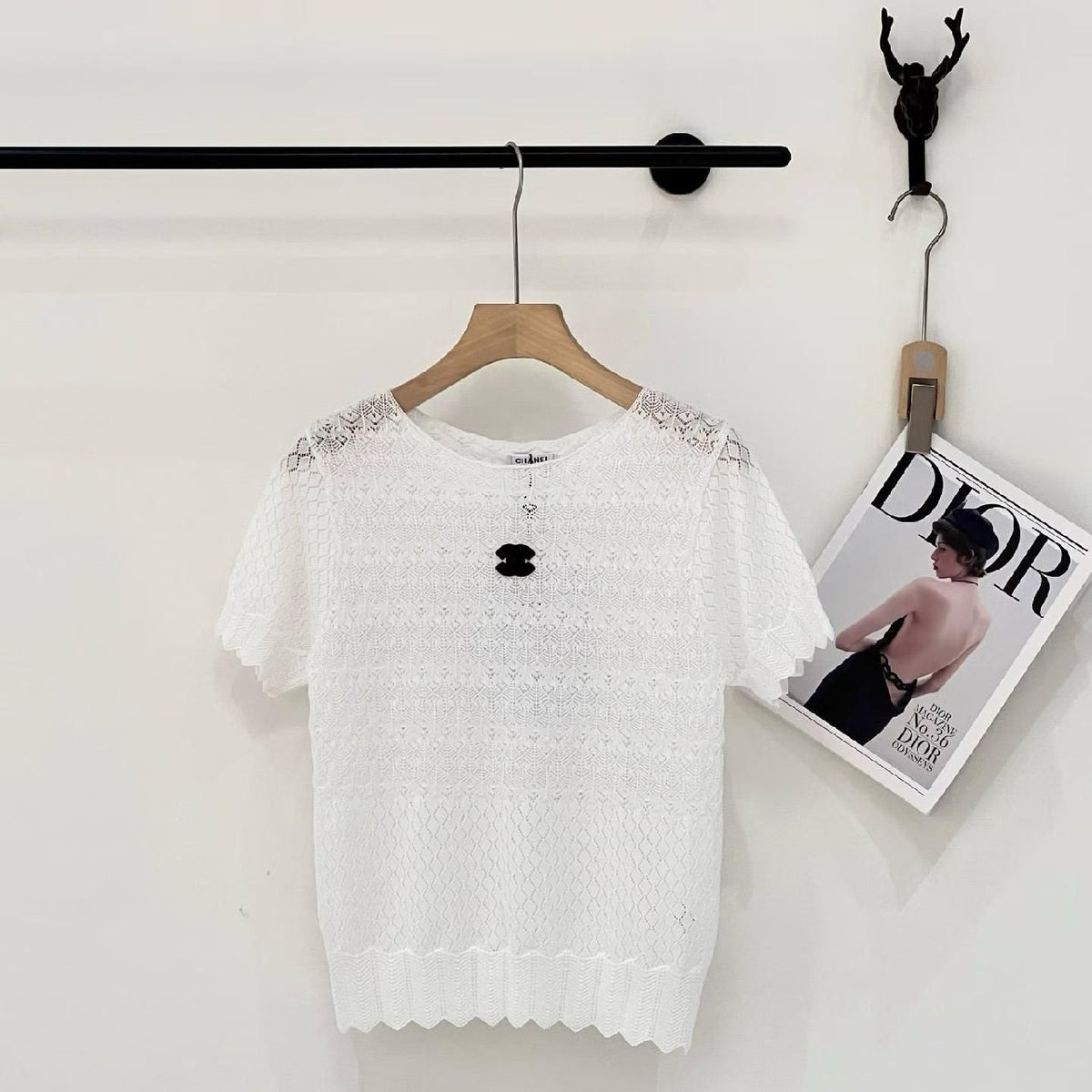 Chanel Knitted T-Shirt Openwork - White
