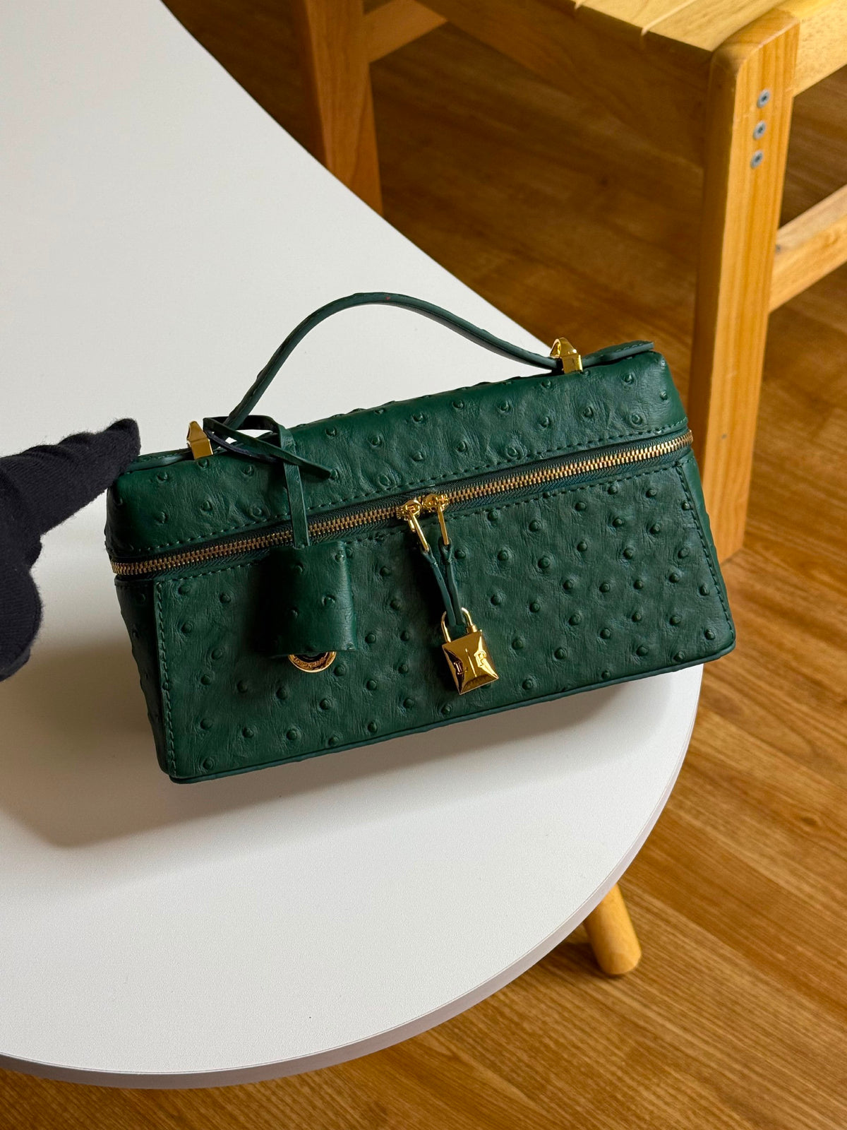 Loro Piana Structured Top-Handle Handbag - Green