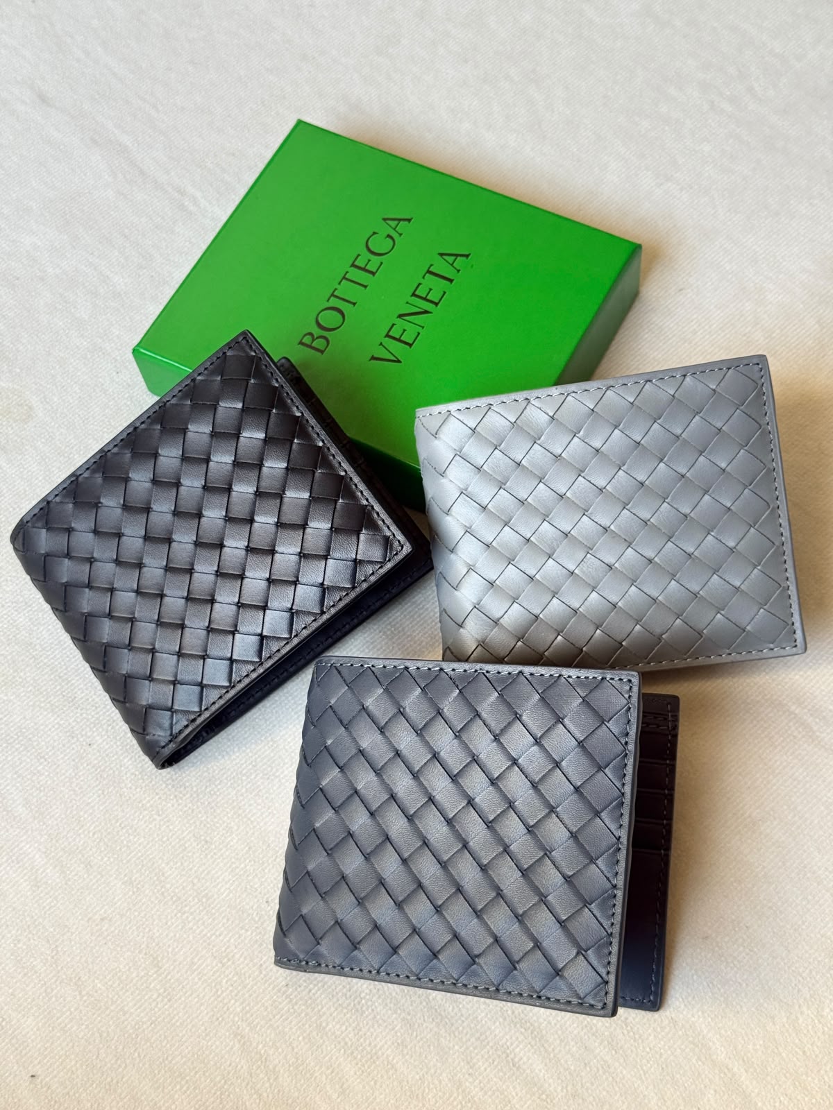 Bottega Veneta Wallet - Black, Dark Grey, Grey