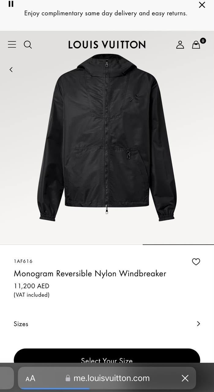 Louis Vuitton Monogram Reversible Hooded Jacket - Black