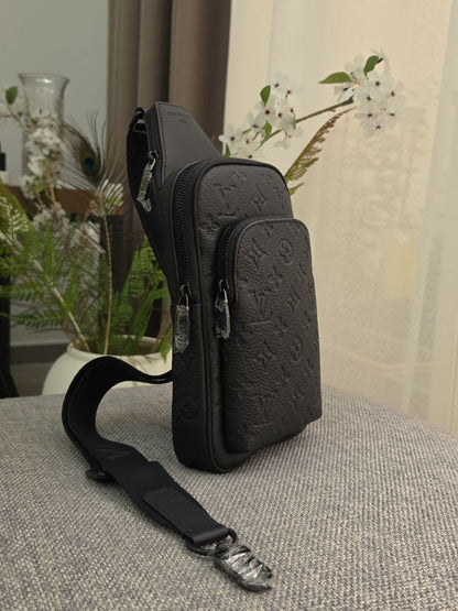 Louis Vuitton Avenue Crossbody Bag - Black Embossed