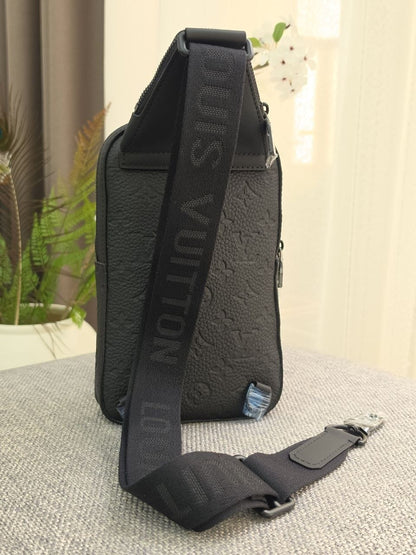 Louis Vuitton Avenue Crossbody Bag - Black Embossed