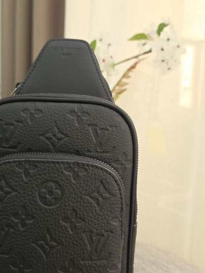 Louis Vuitton Avenue Crossbody Bag - Black Embossed