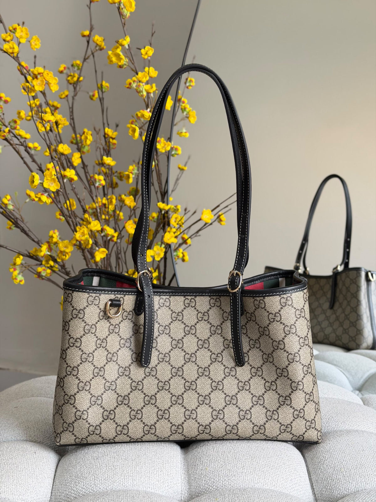 Gucci Tote Bag - White, Grey, Beige
