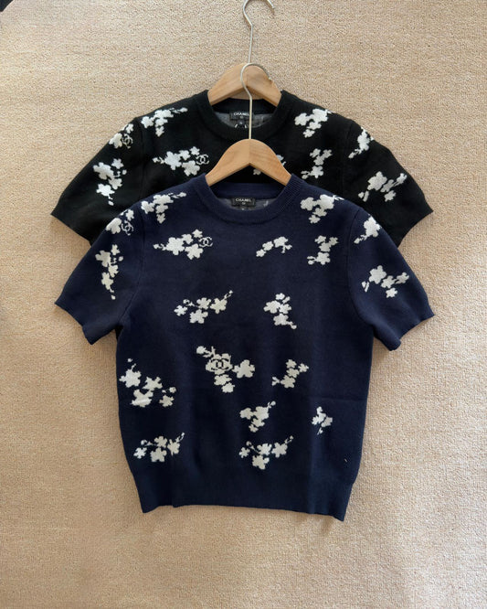 Chanel Knitted T-Shirt - Black, Navy