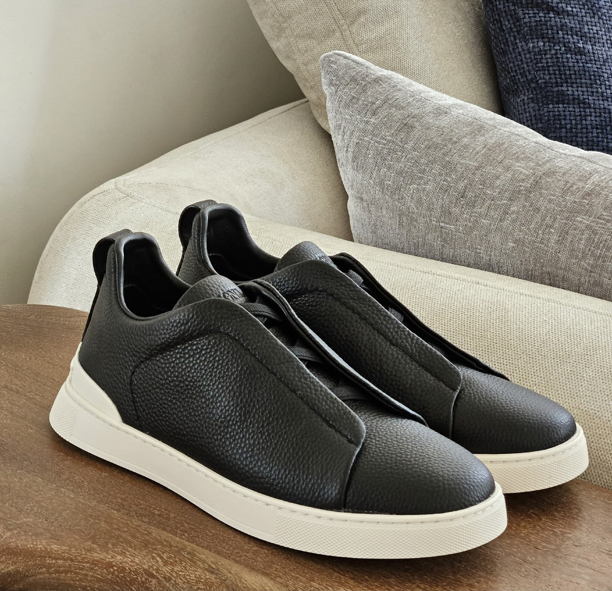 Zegna Sneakers - Black Pebbled