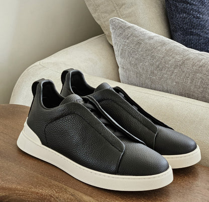 Zegna Sneakers - Black Pebbled