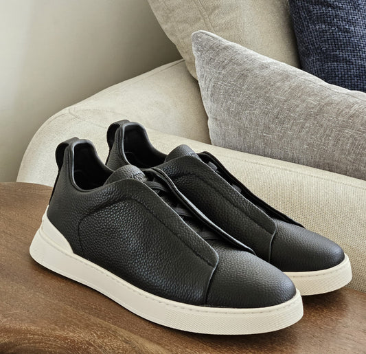 Zegna Sneakers - Black Pebbled
