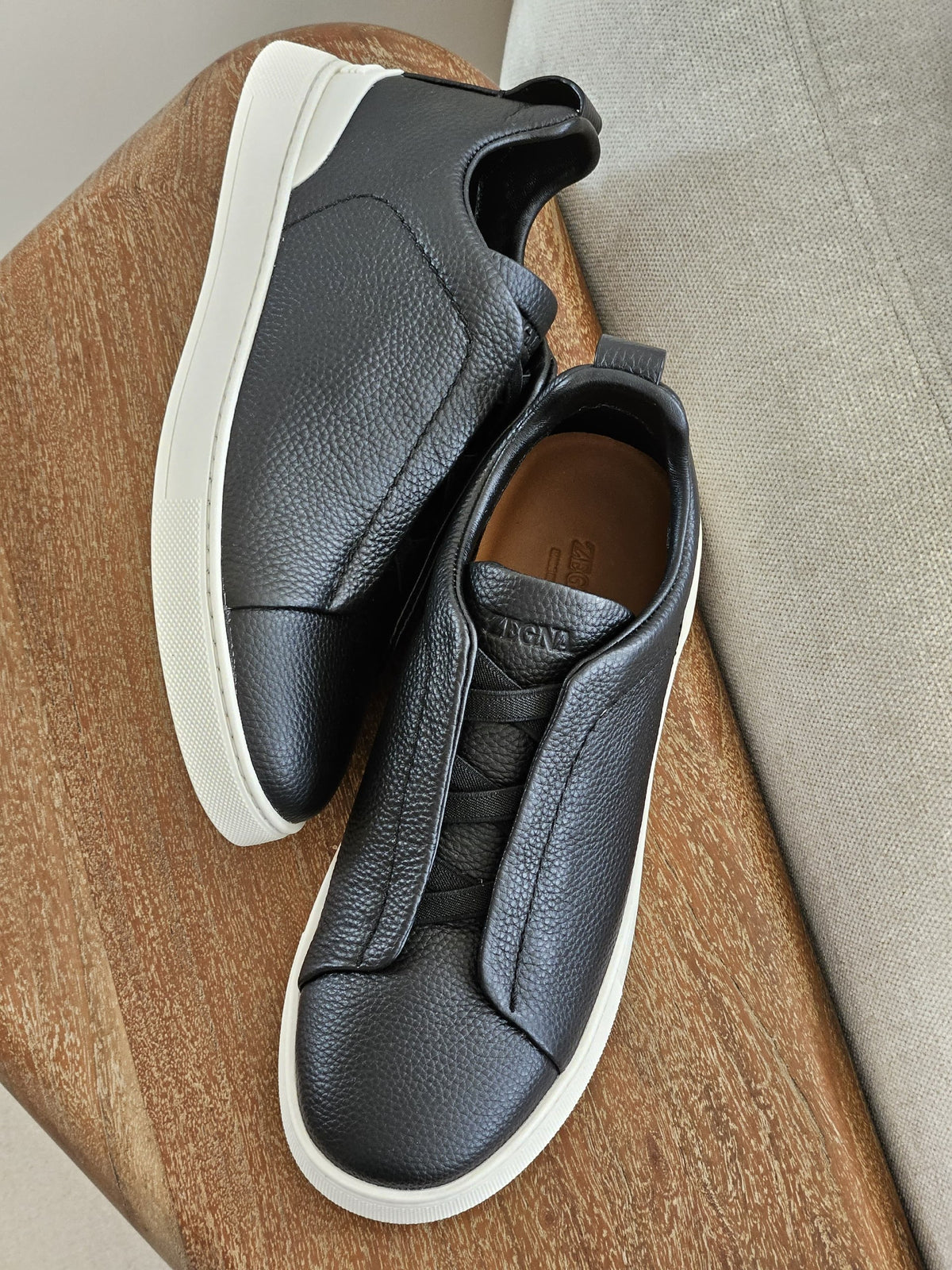Zegna Sneakers - Black Pebbled