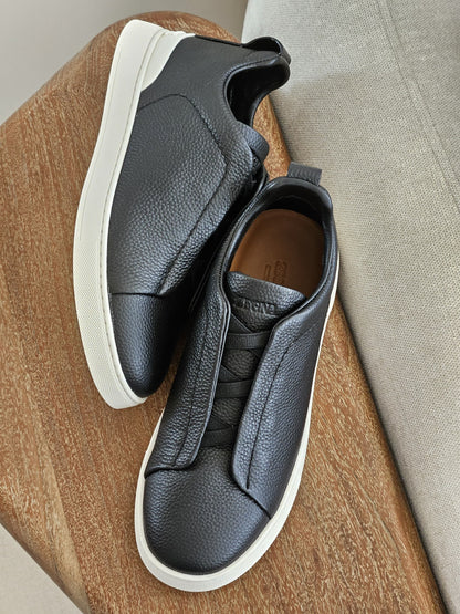 Zegna Sneakers - Black Pebbled