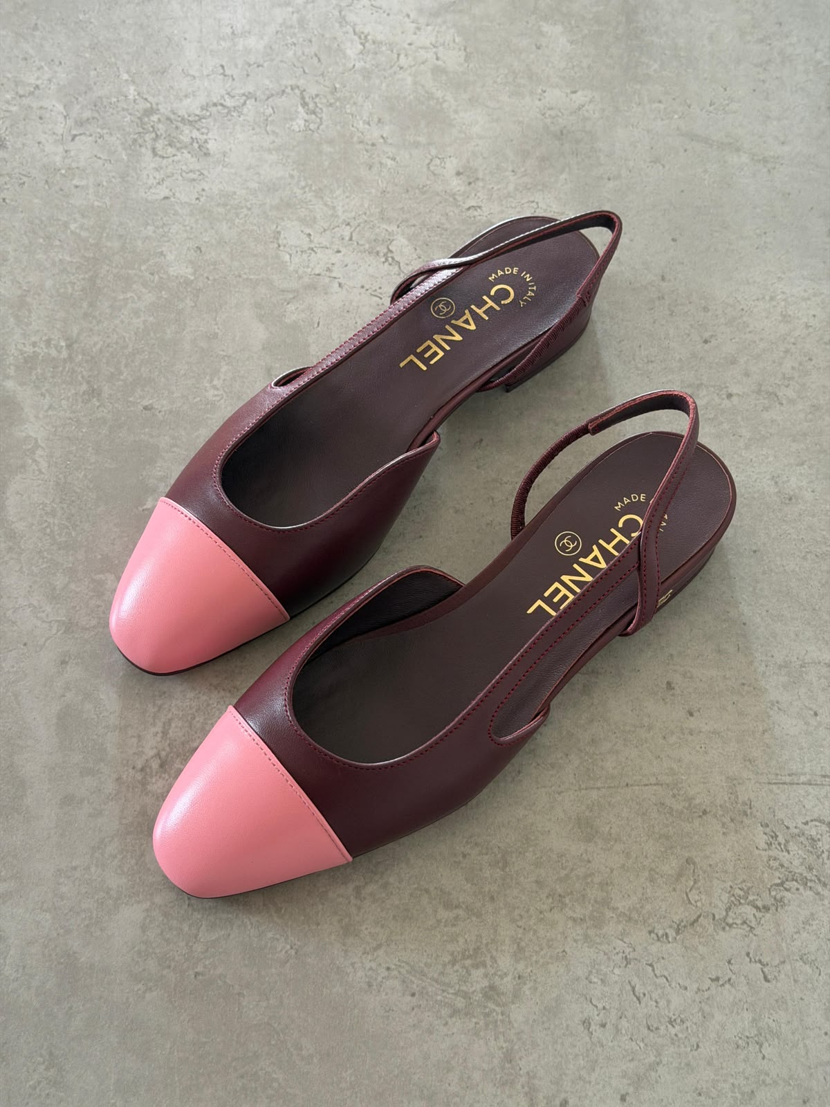 Chanel Slingback Mule - Burgundy & Pink