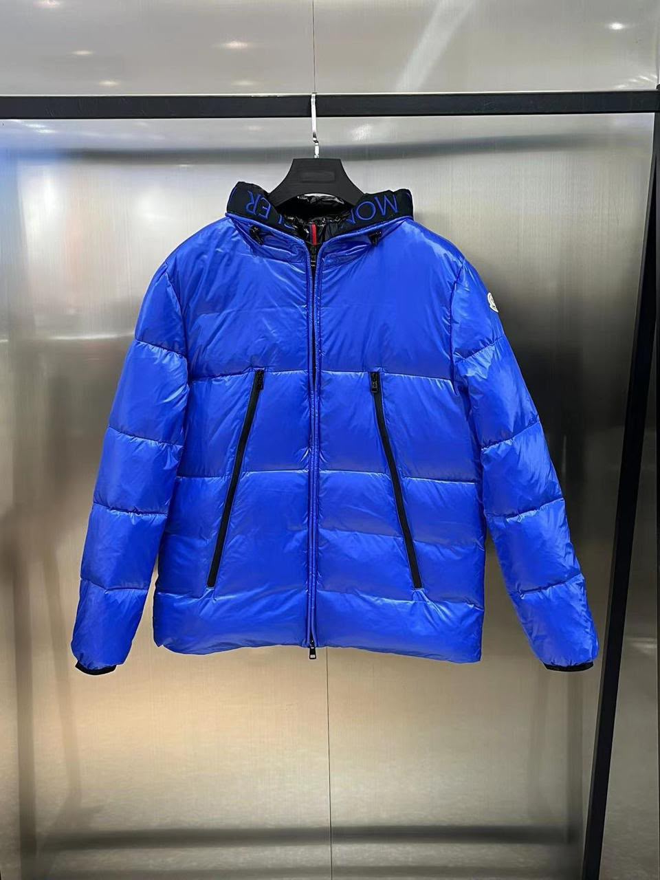 Moncler Zip-Pocket Hooded Jacket - Blue