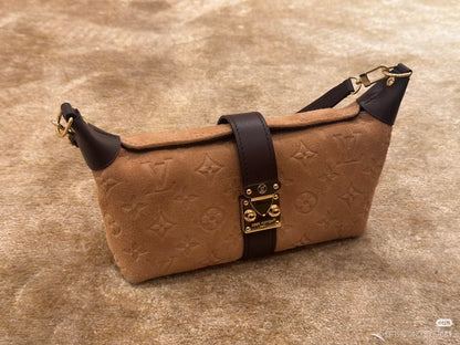 Louis Vuitton Buckle Strap Shoulder Bag - Brown Embossed