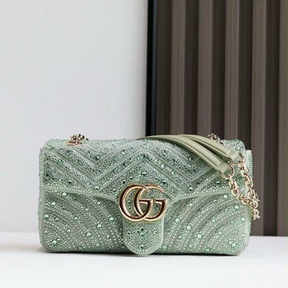Gucci Double-G Flap Shoulder Bag - Green