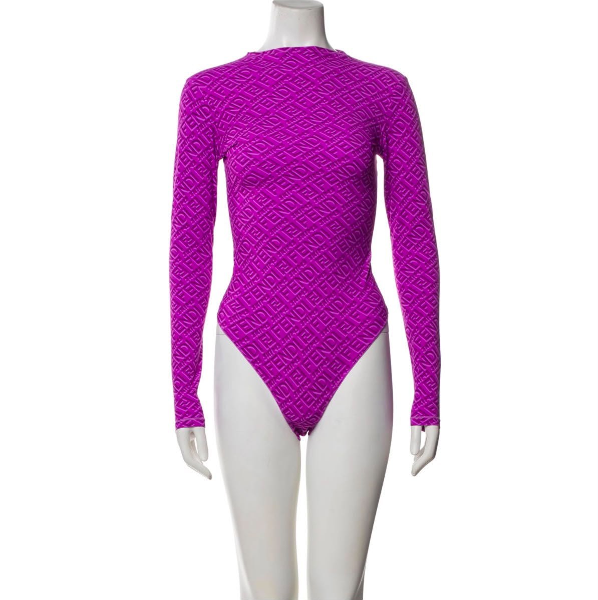 Fendi Long-Sleeve Bodysuit - Pink Monogram
