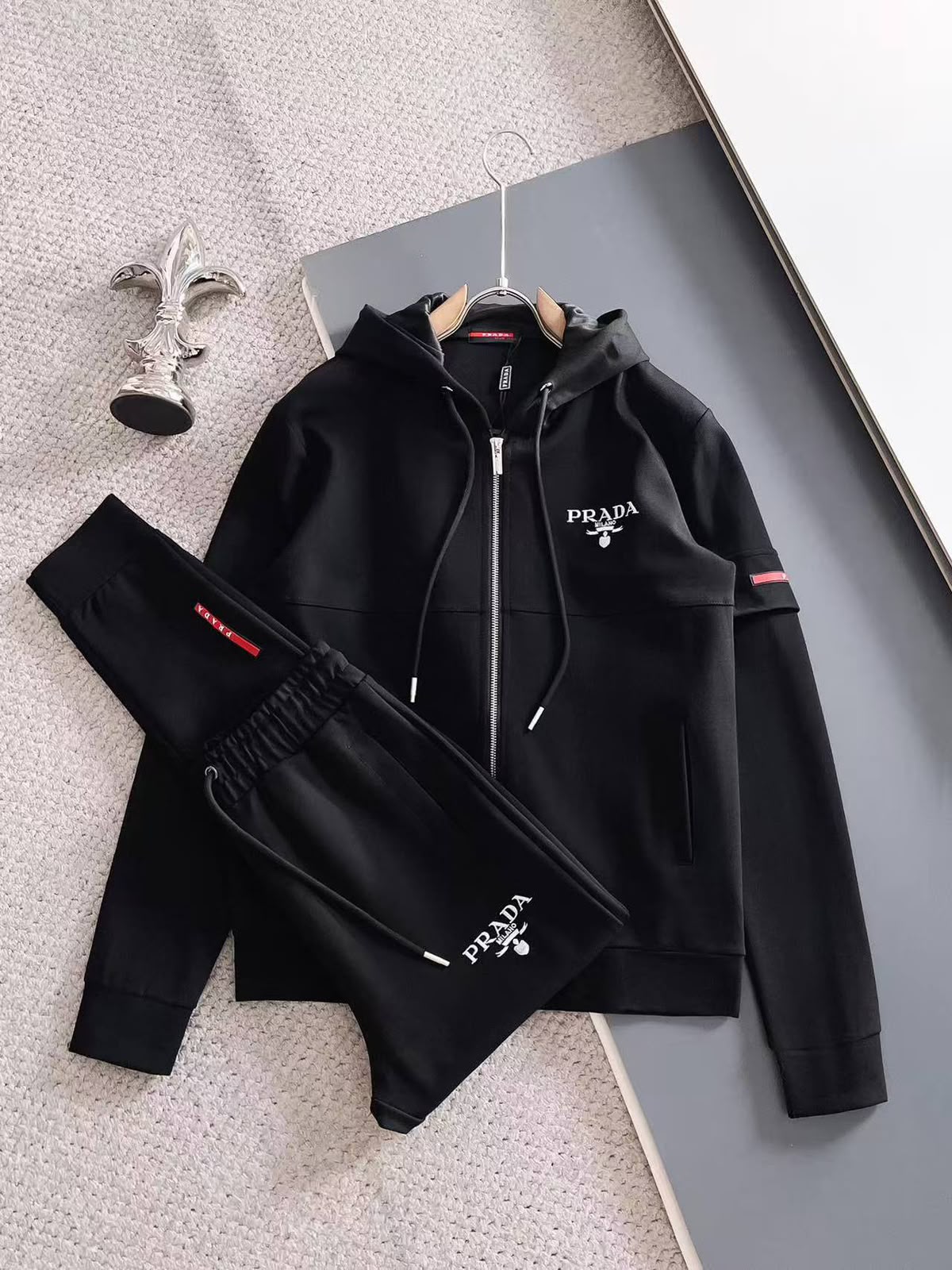 Prada Hooded Tracksuit - Black