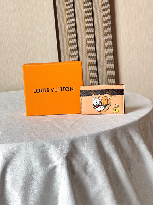 Louis Vuitton Illustrated Card Holder - Beige Monogram