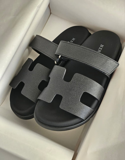 Hermes Slippers - Dark Grey