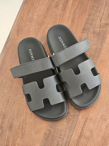 Hermes Slippers - Dark Grey