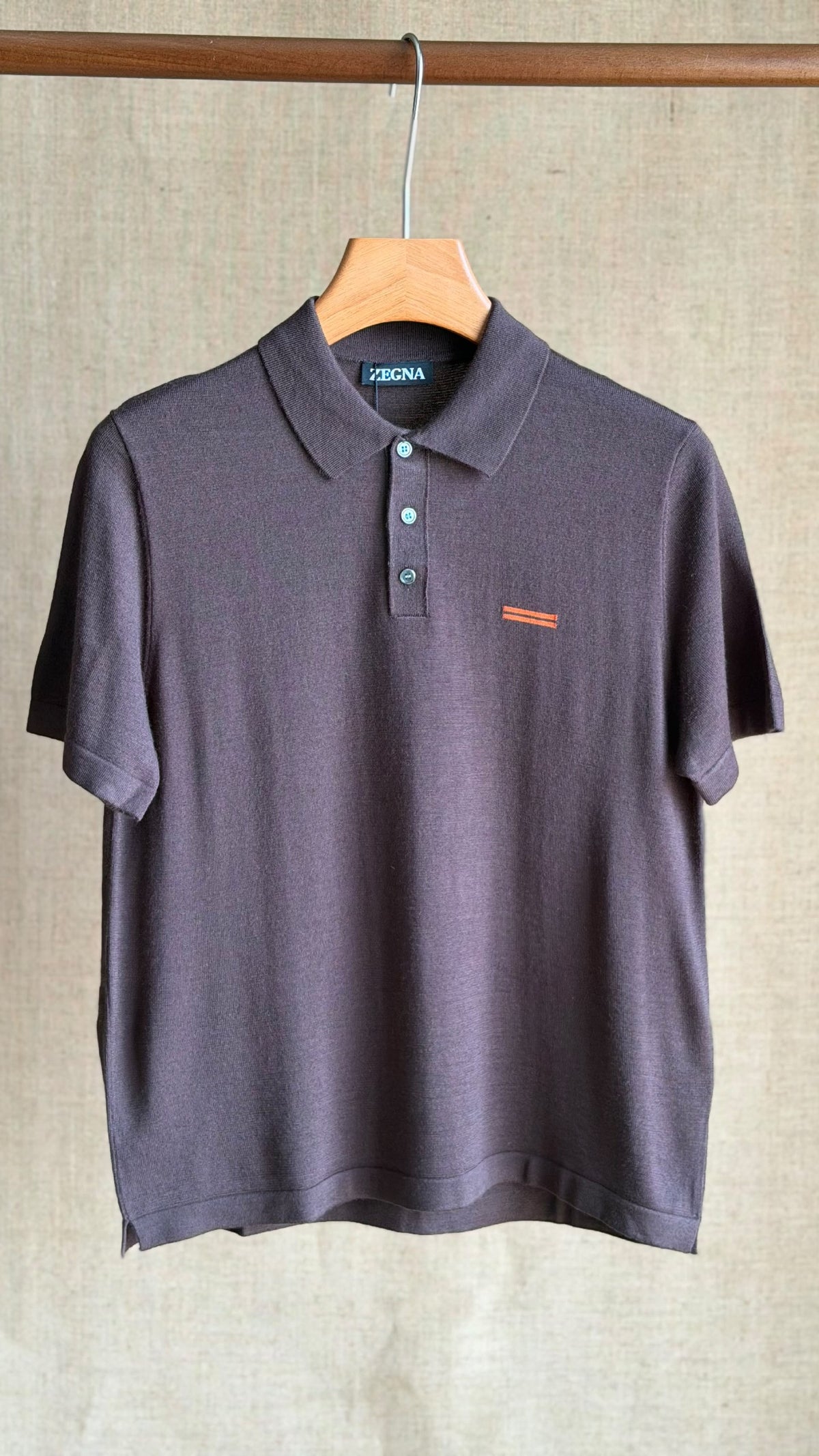 Zegna Polo Shirt - Blue, White, Dark Grey