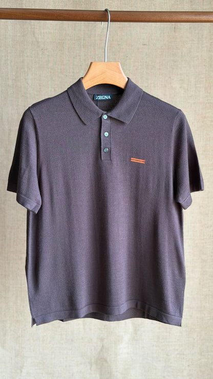 Zegna Polo Shirt - Blue, White, Dark Grey