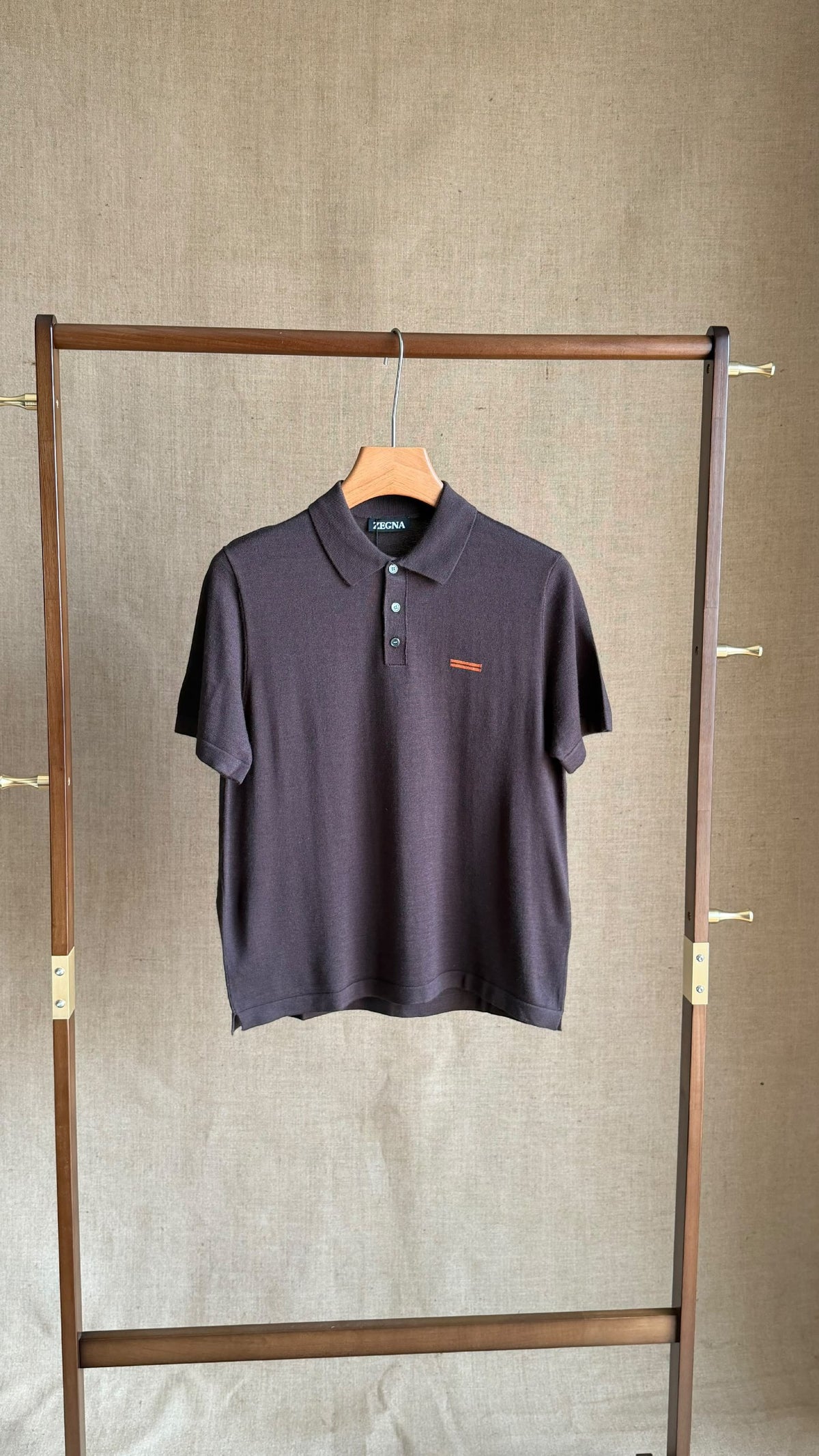Zegna Polo Shirt - Blue, White, Dark Grey