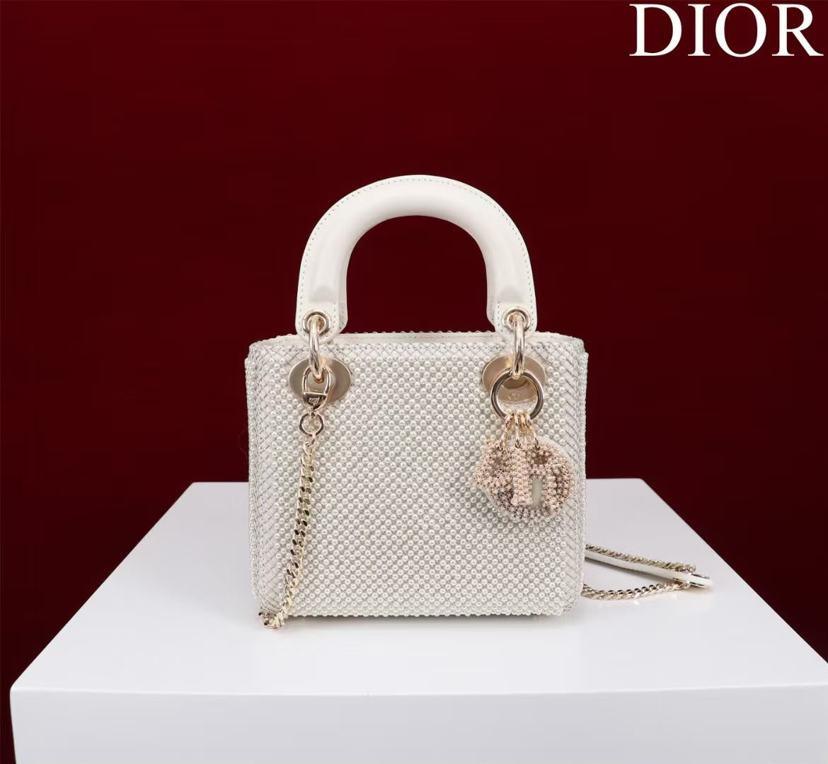 Dior Handbag Top Handle - White