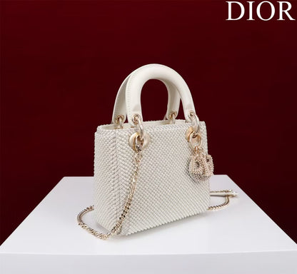 Dior Handbag Top Handle - White