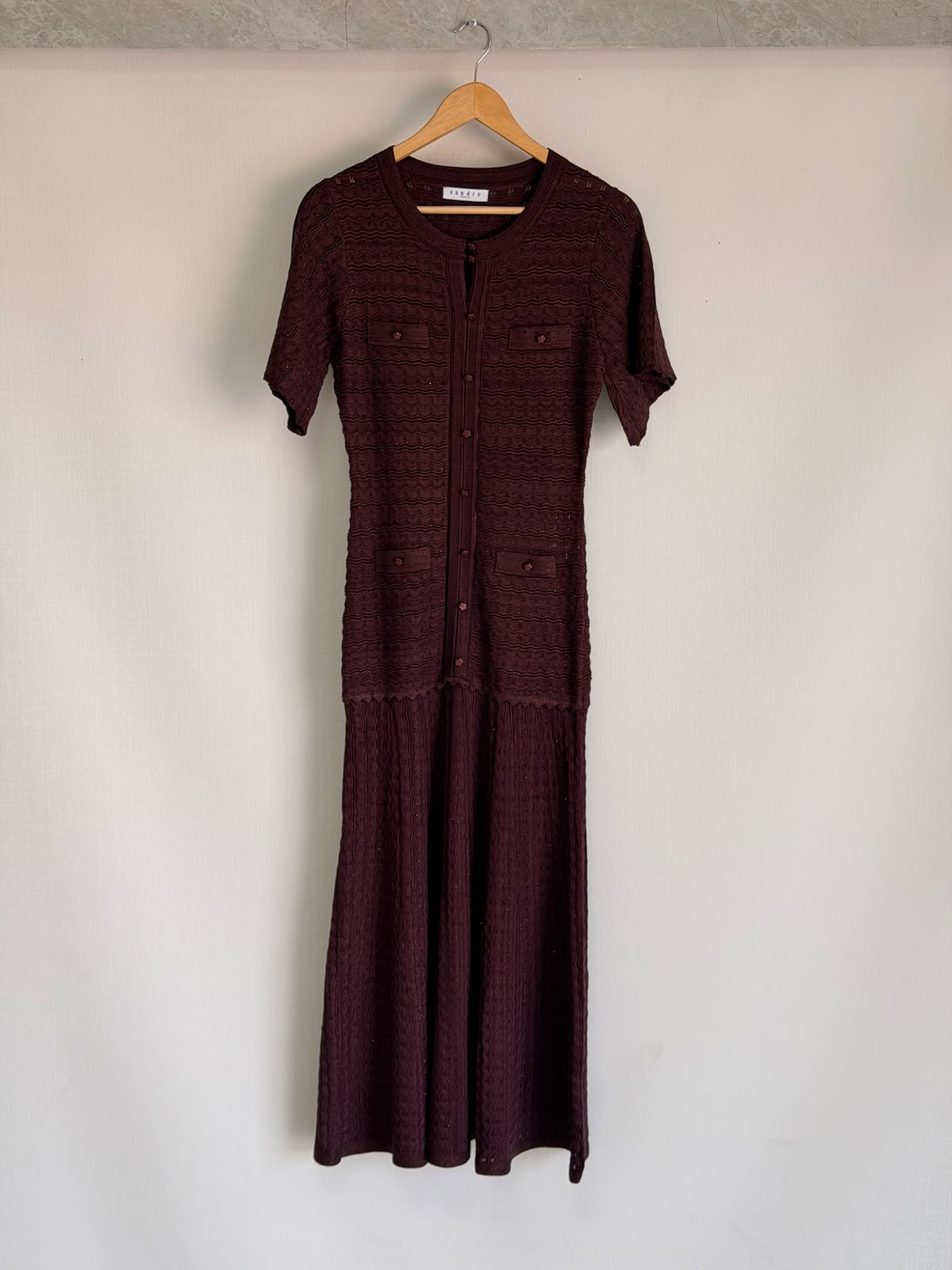 Sandro Dress - Burgundy